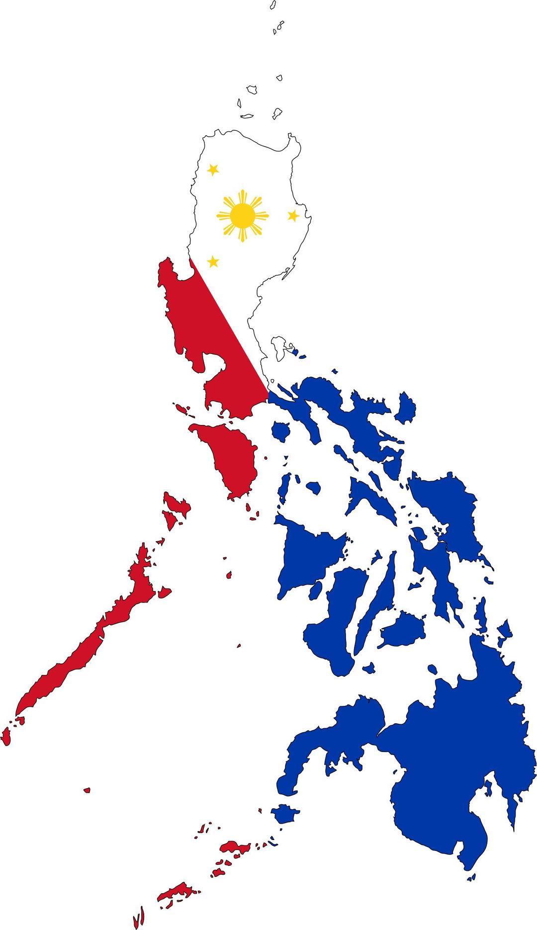 Philippines Map Flag With Stroke png transparent