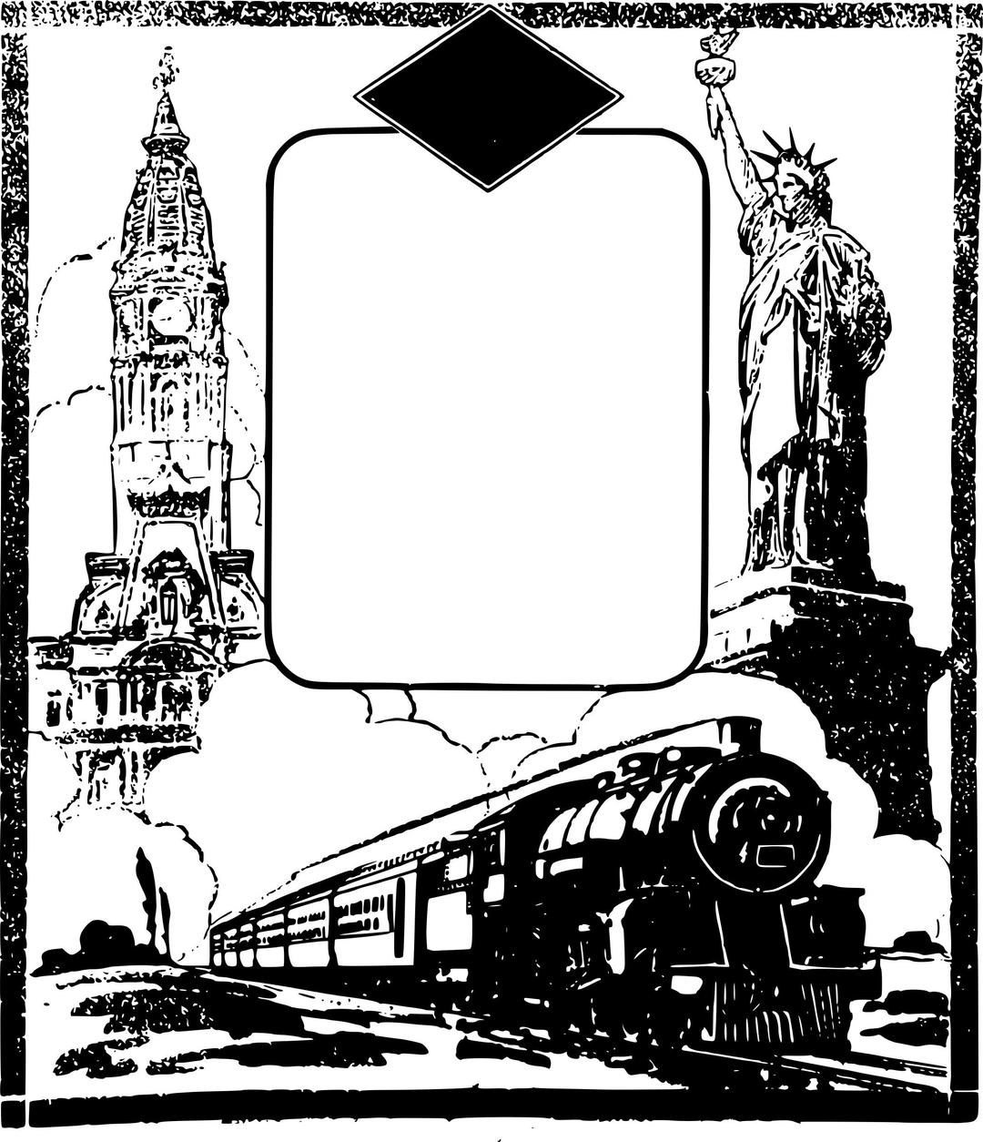 Philly to NY Train Frame png transparent