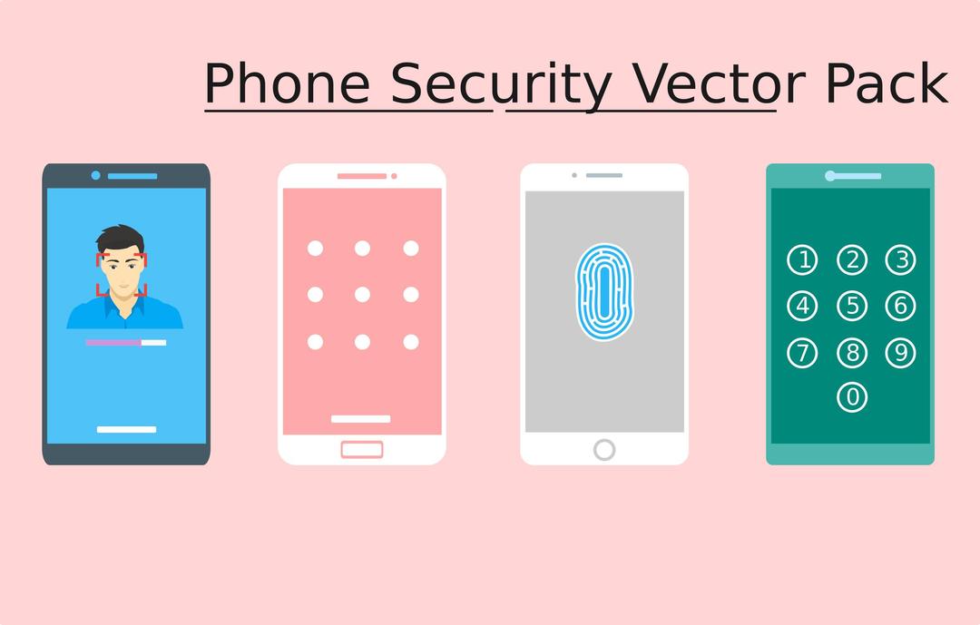Phone Security Vector Pack png transparent