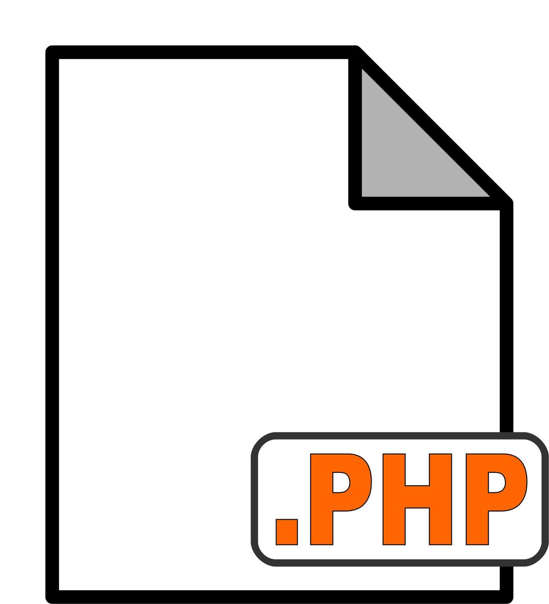 PHP Document png transparent