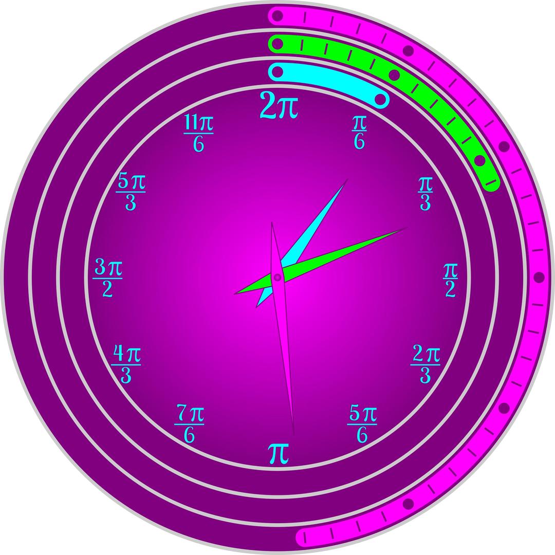 Pi Day Clock png transparent
