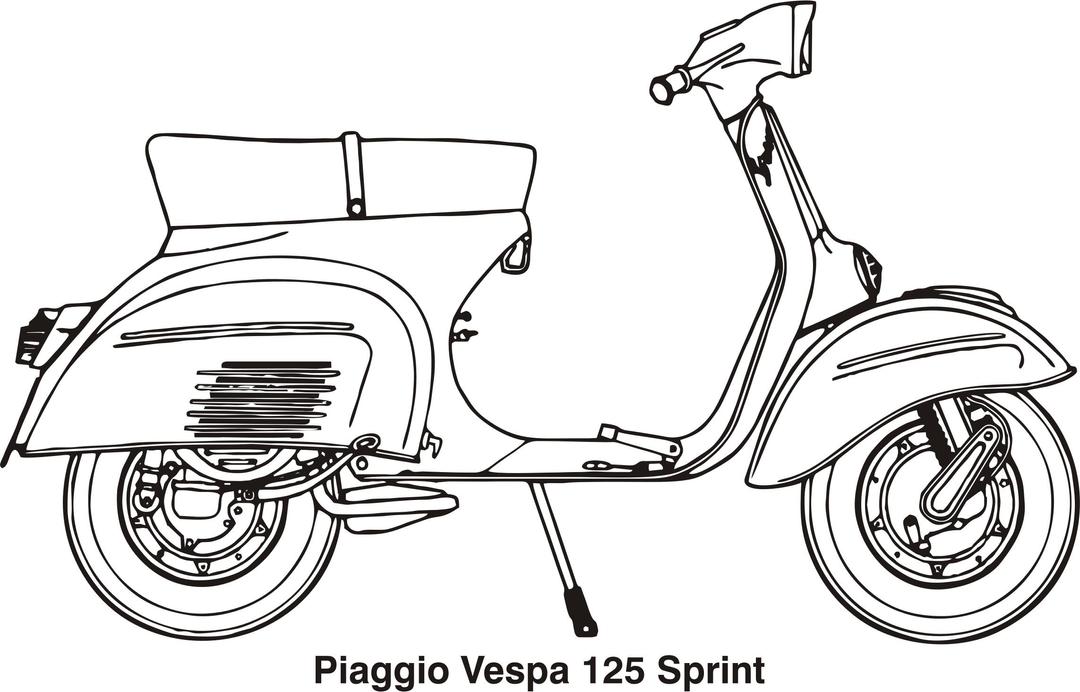 Piaggio Vespa 125 Sprint, year 1969 png transparent