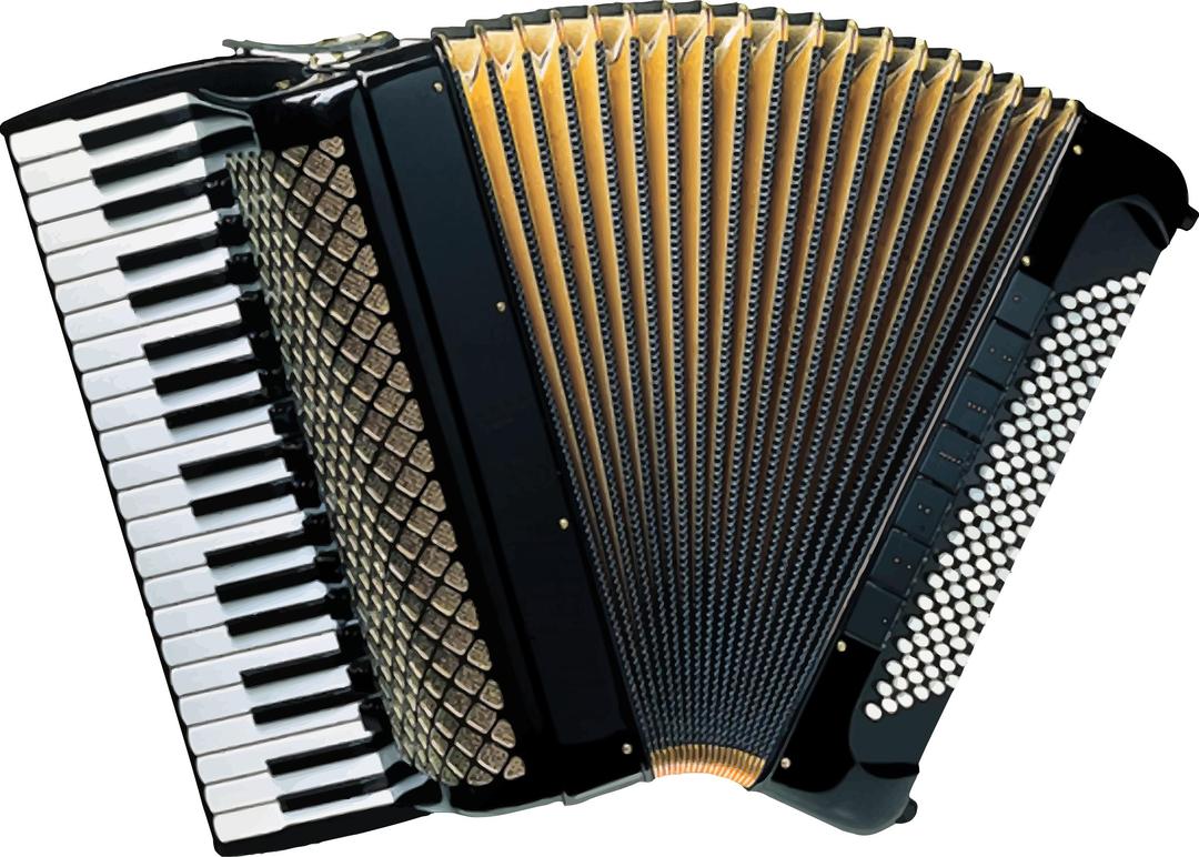Piano accordion (vectorized) png transparent
