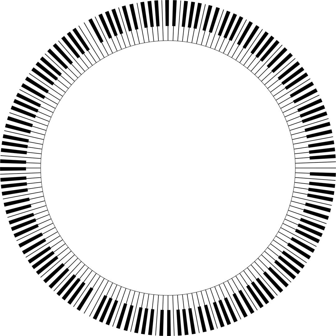 Piano Keys Circle Large png transparent