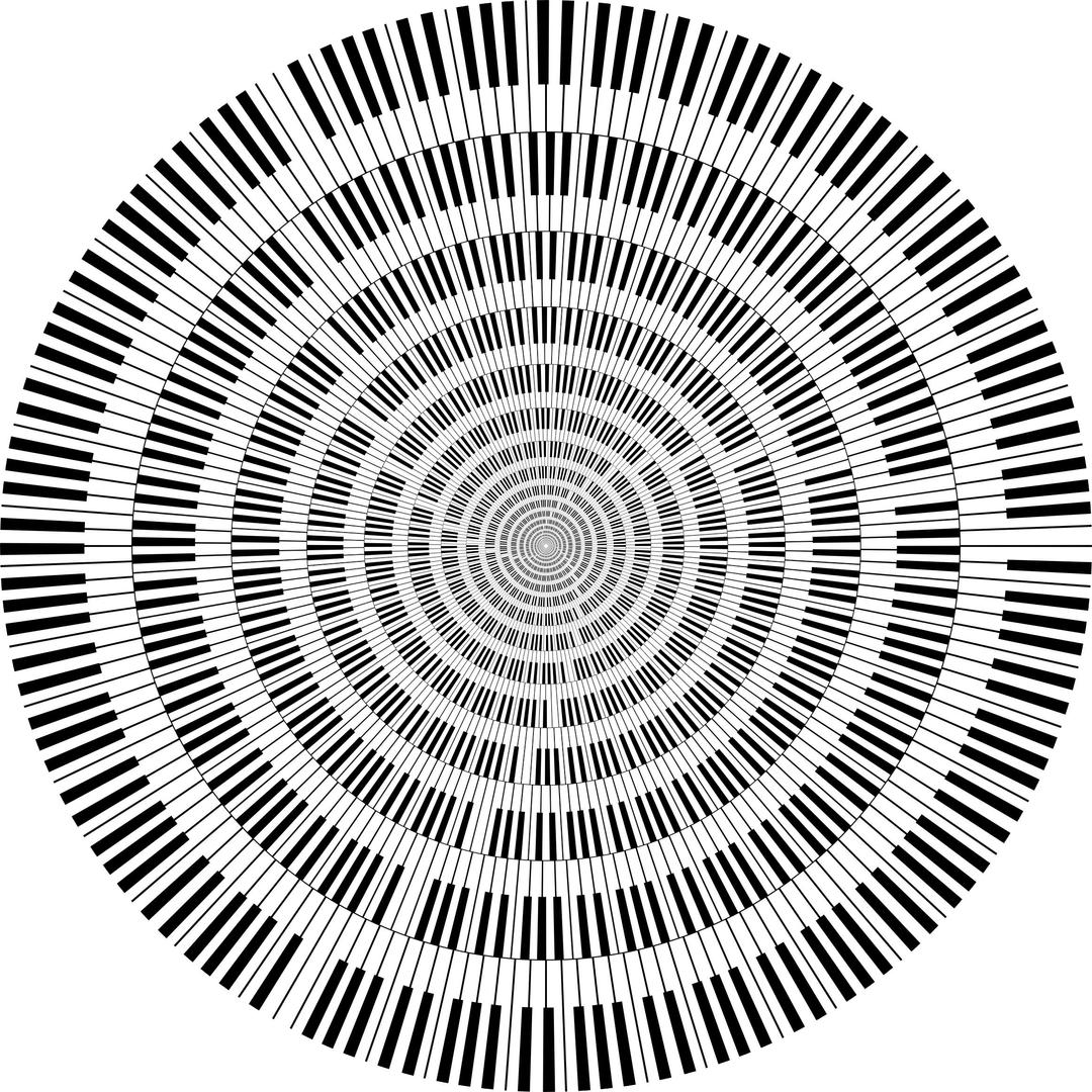 Piano Keys Circle Vortex png transparent