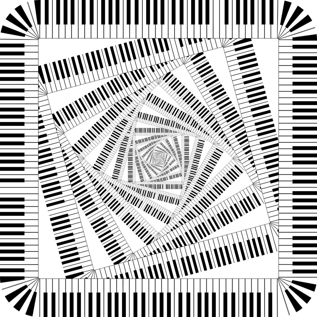Piano Keys Rounded Square Vortex 2 png transparent