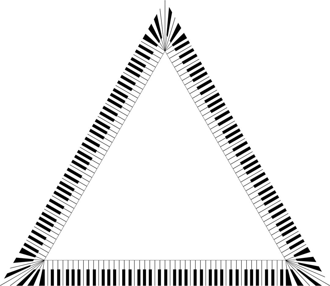 Piano Keys Triangle png transparent