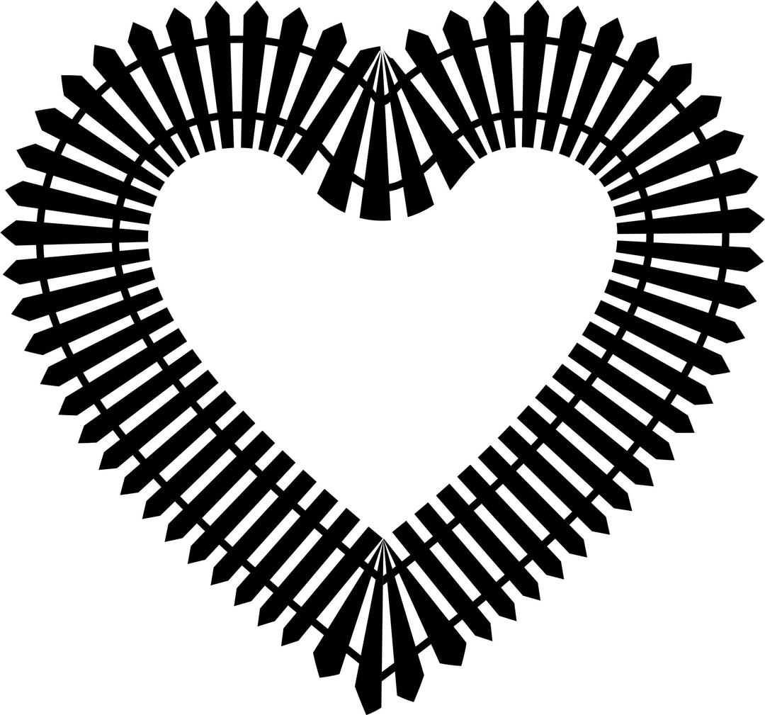 Picket Fence Heart png transparent