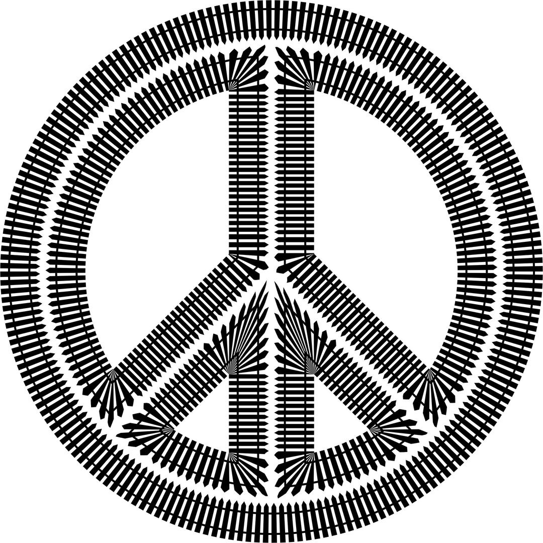 Picket Fence Peace Sign png transparent