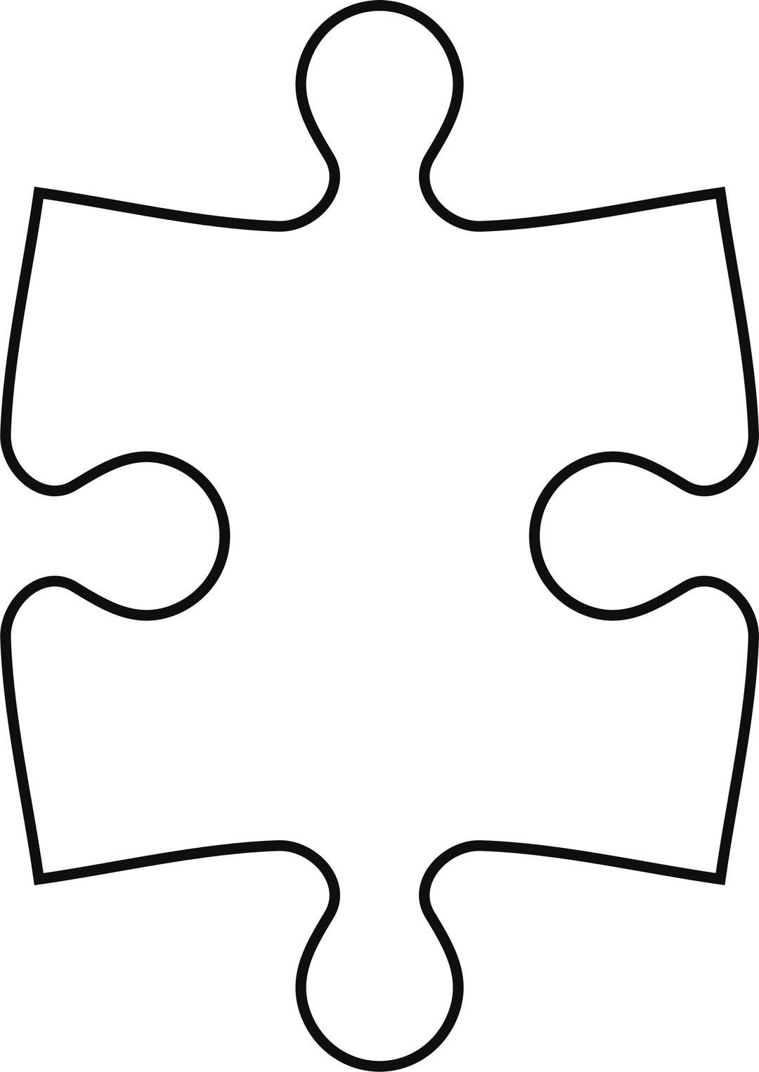Piece of puzzle (symetric) png transparent