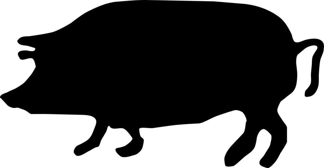 Pig silhouette png transparent
