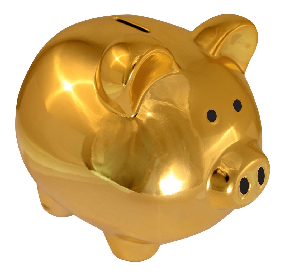 Piggy Bank Gold Transparent png transparent