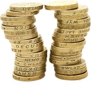 Piles Of One Pound Coins png transparent