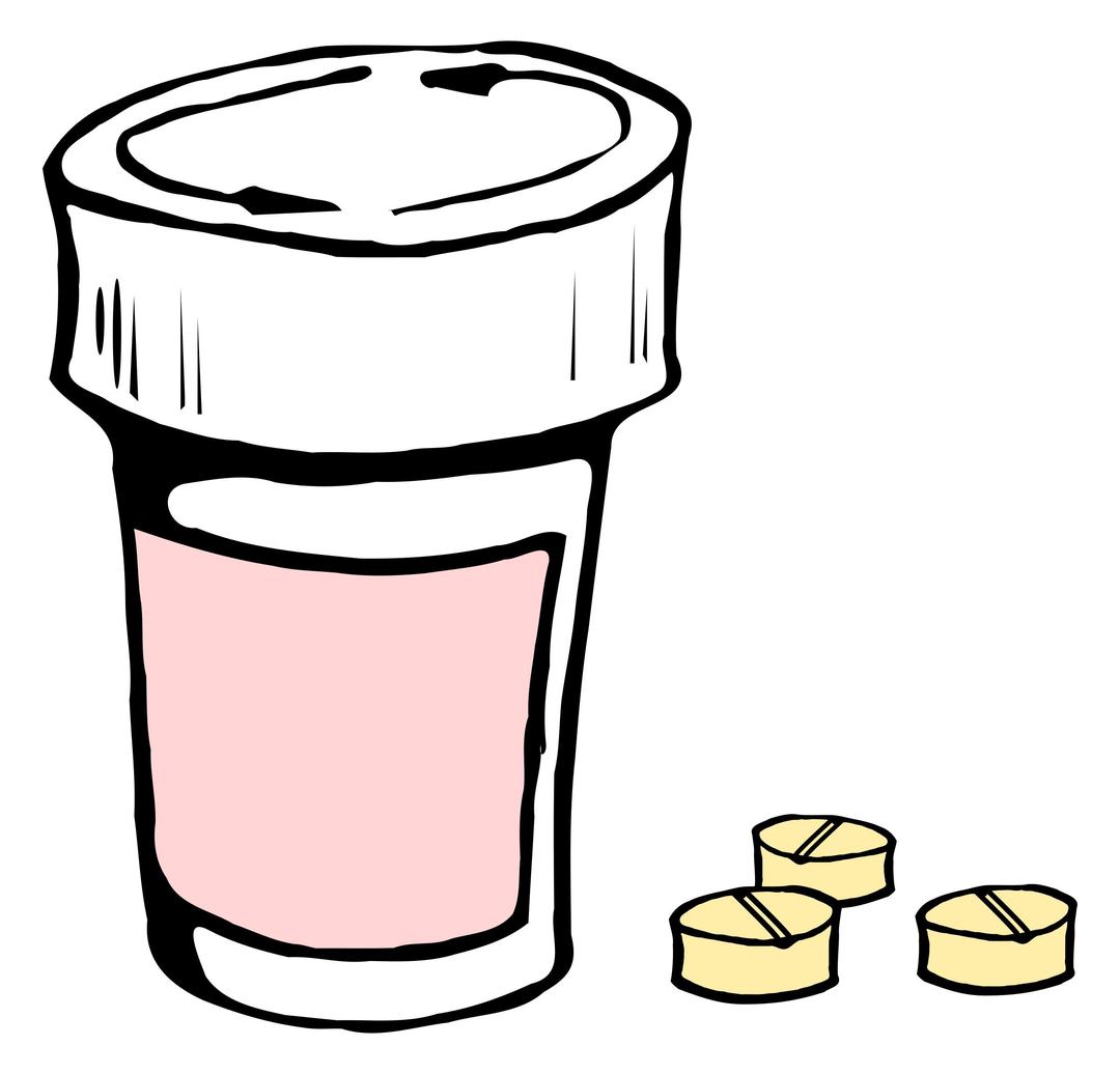 Pills and bottle png transparent