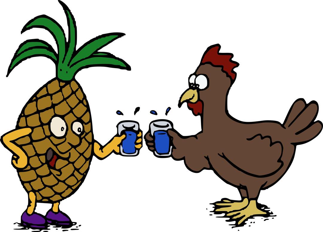 Pineapple and Chicken - Cheers! png transparent