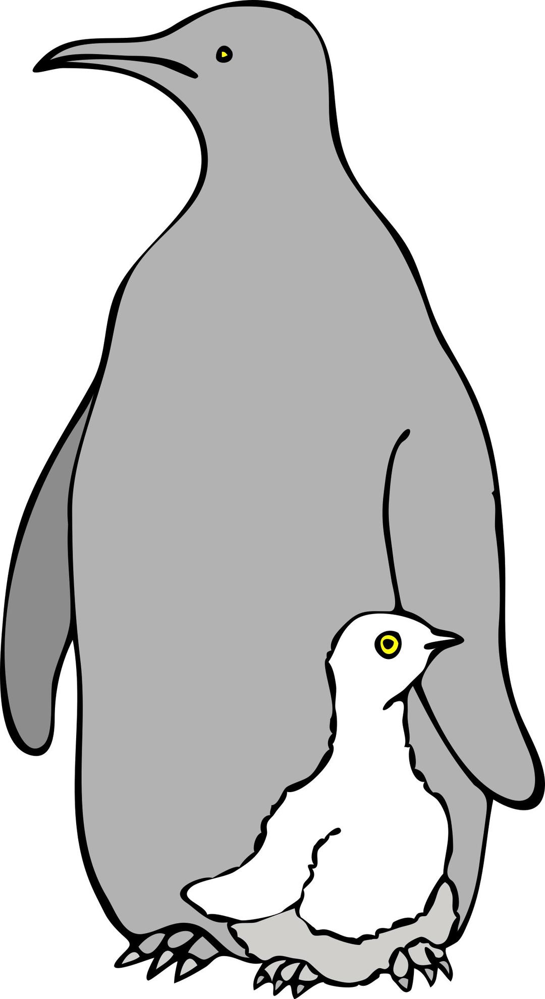 Pinguino col piccolo png transparent