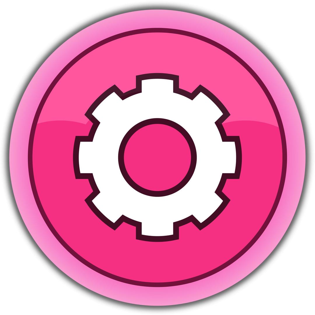 pink button settings png transparent