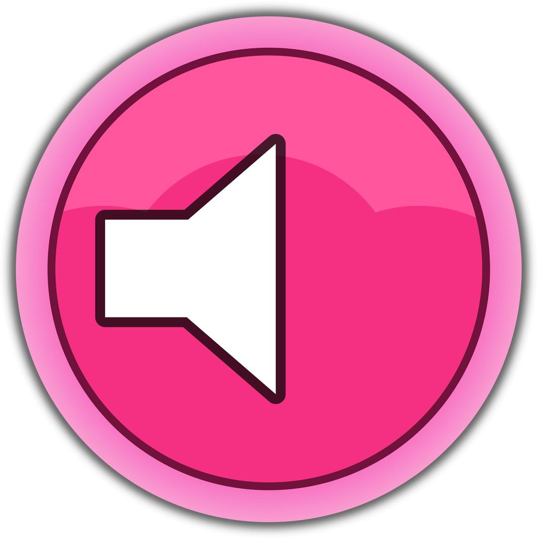 Pink button "Sound off" png transparent