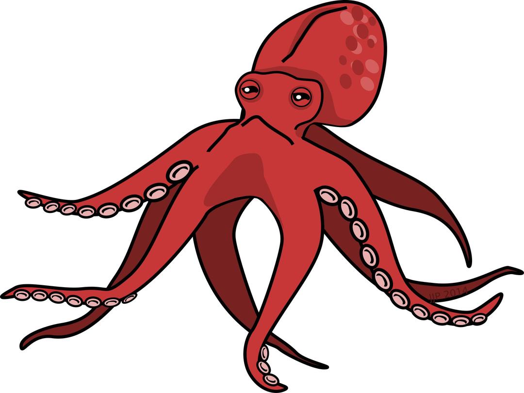 Pink Cartoon Octopus png transparent