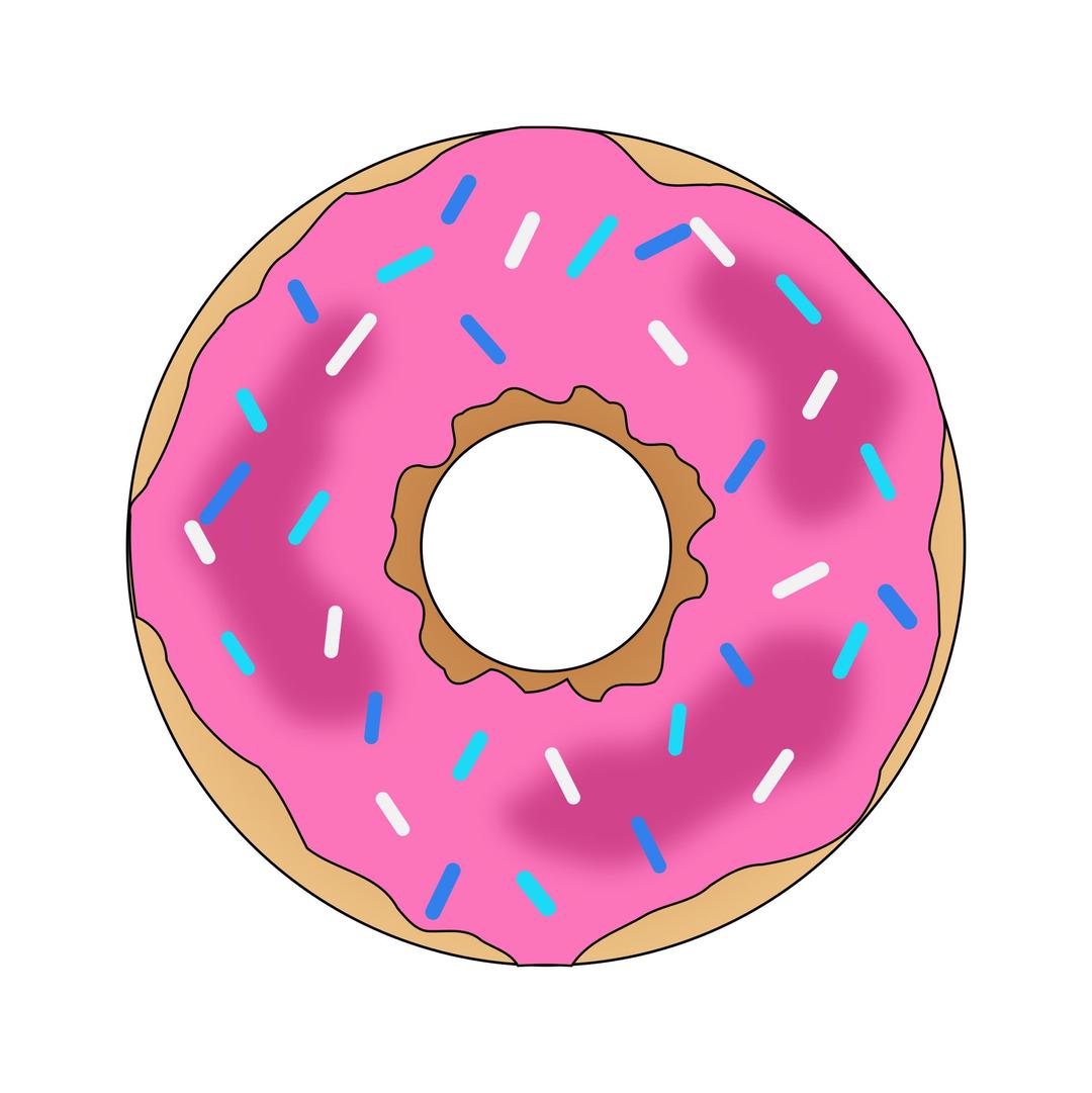 Pink Donut png transparent