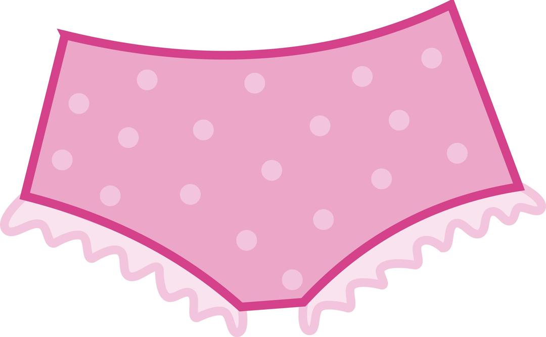 Pink dotted panties png transparent