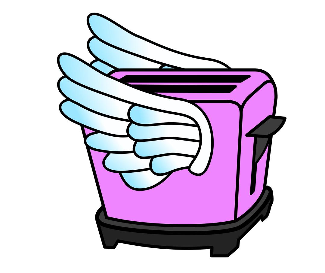 Pink Flying Toaster png transparent