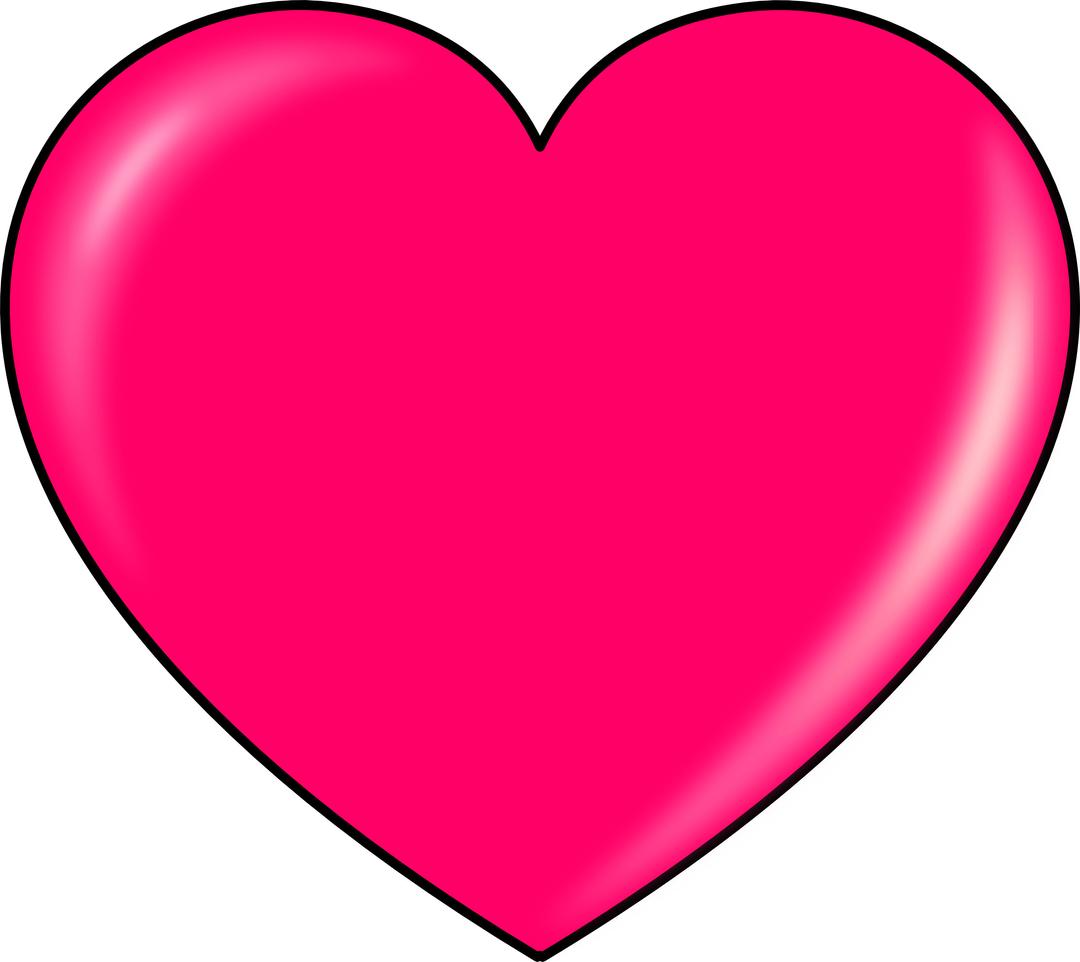 Pink Heart Clipart png transparent