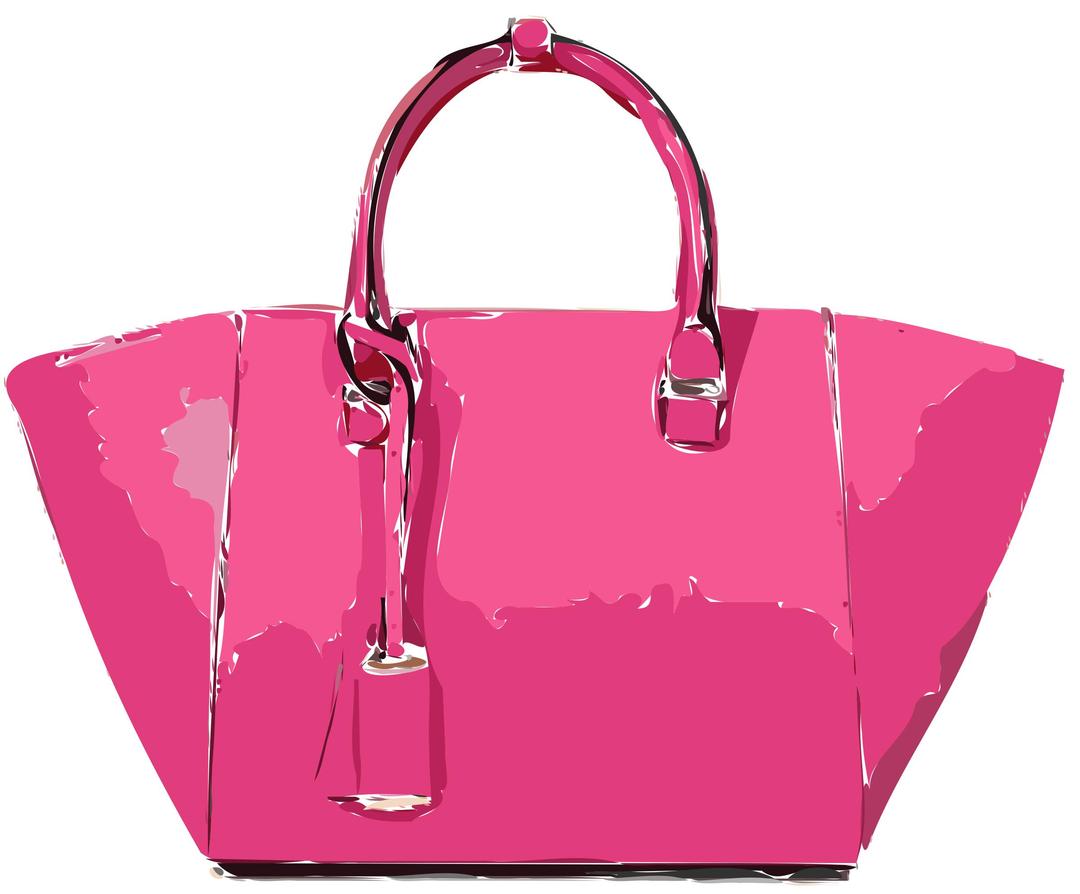 Pink Leather Handbag png transparent