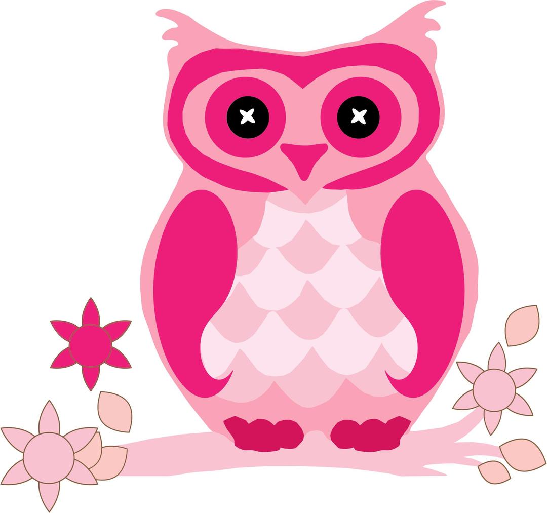 Pink Owl png transparent