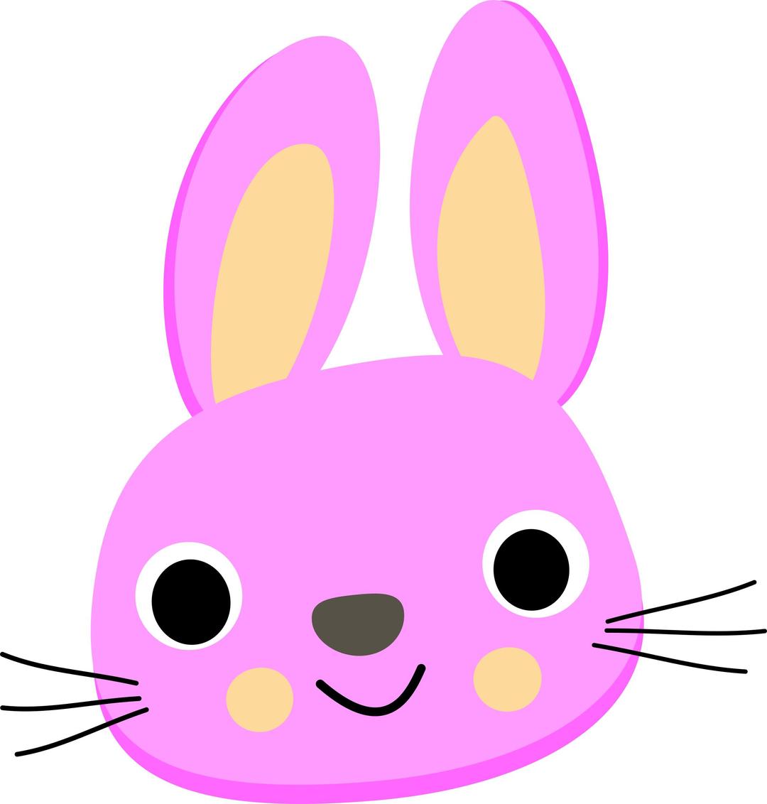 pink rabbit png transparent