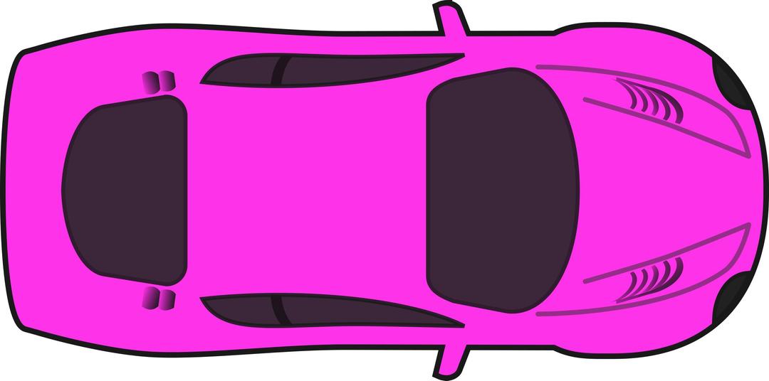 Pink Racing Car (Top View) png transparent