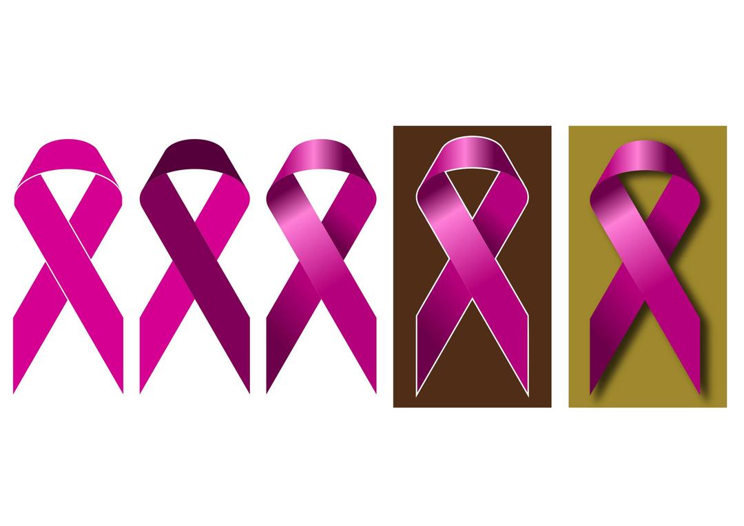 Pink ribbon collection png transparent