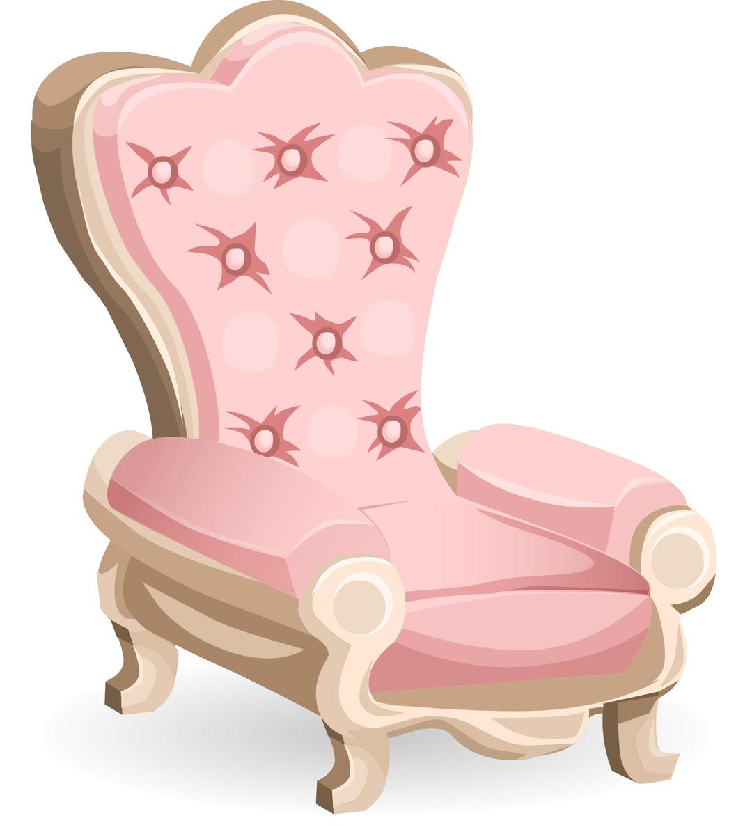 Pink royal chair from Glitch png transparent