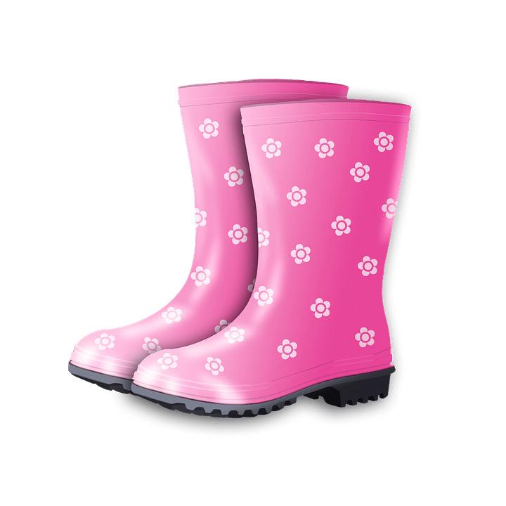 Pink Rubber Boots png transparent
