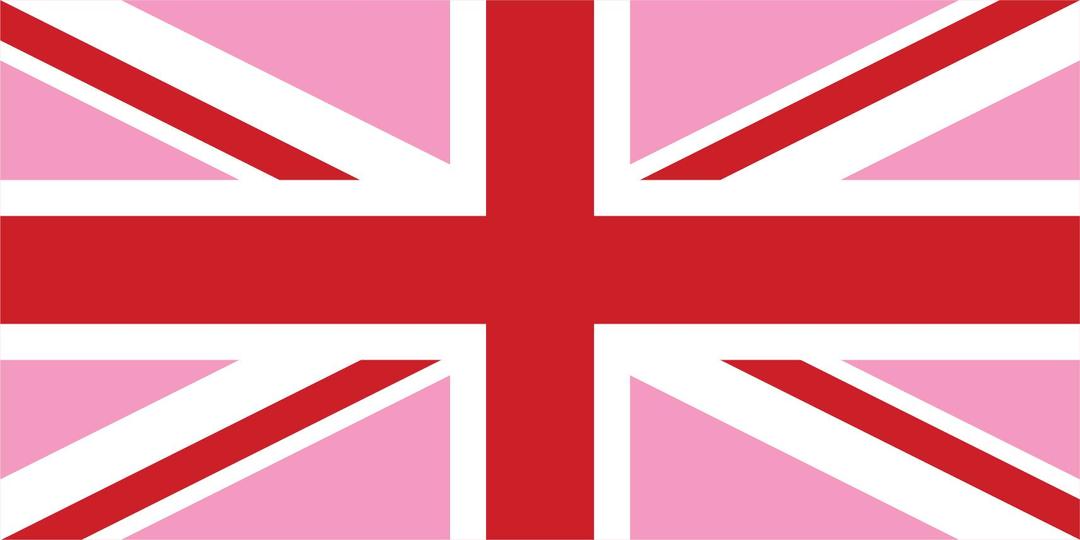 Pink Union Flag png transparent