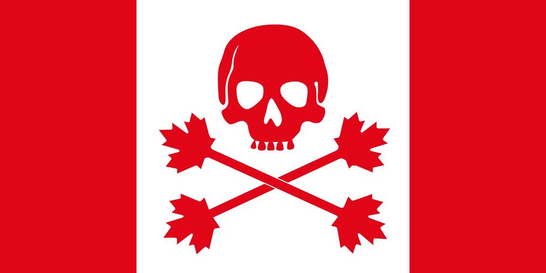 Pirate flag of Canada png transparent
