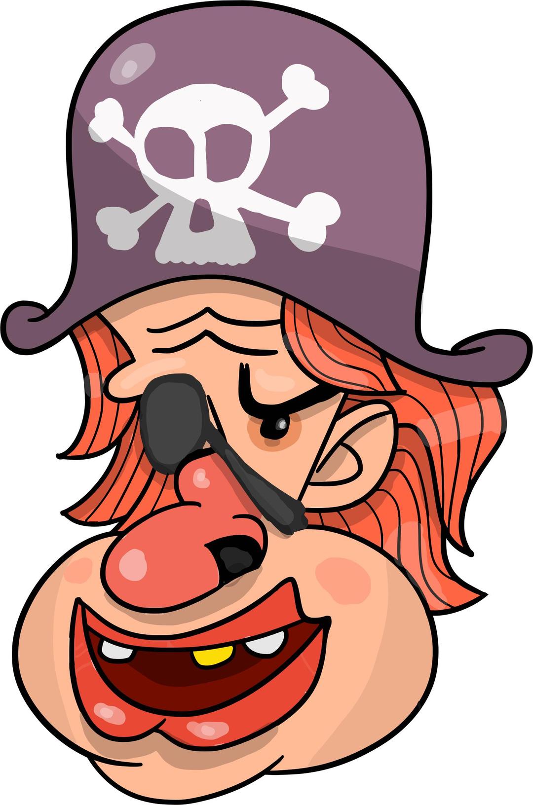 Pirate Head Character png transparent