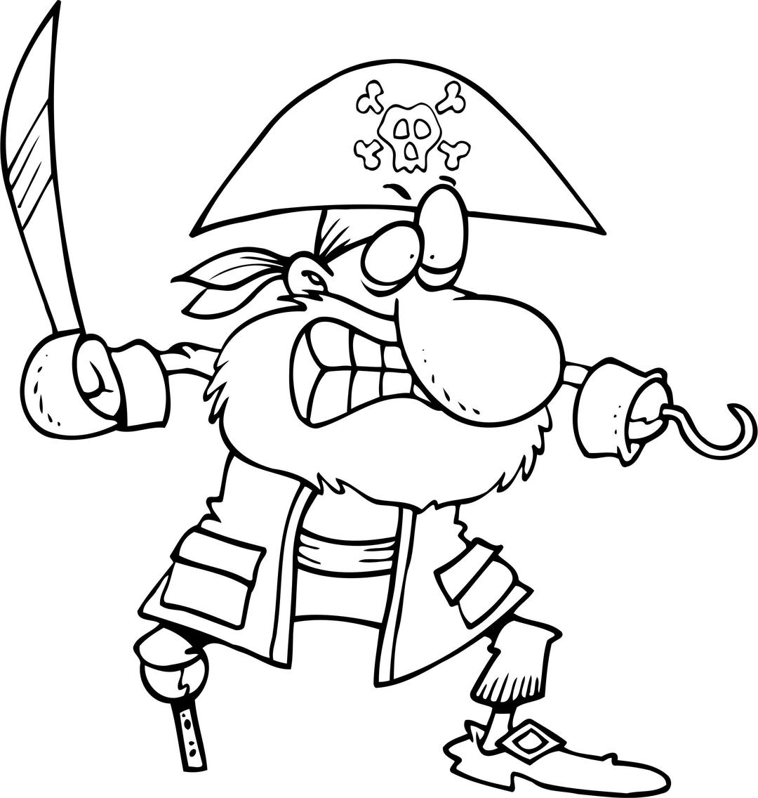Pirate (outline) png transparent