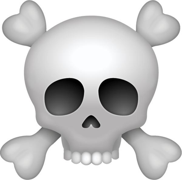 Pirate Skull Emoji png transparent