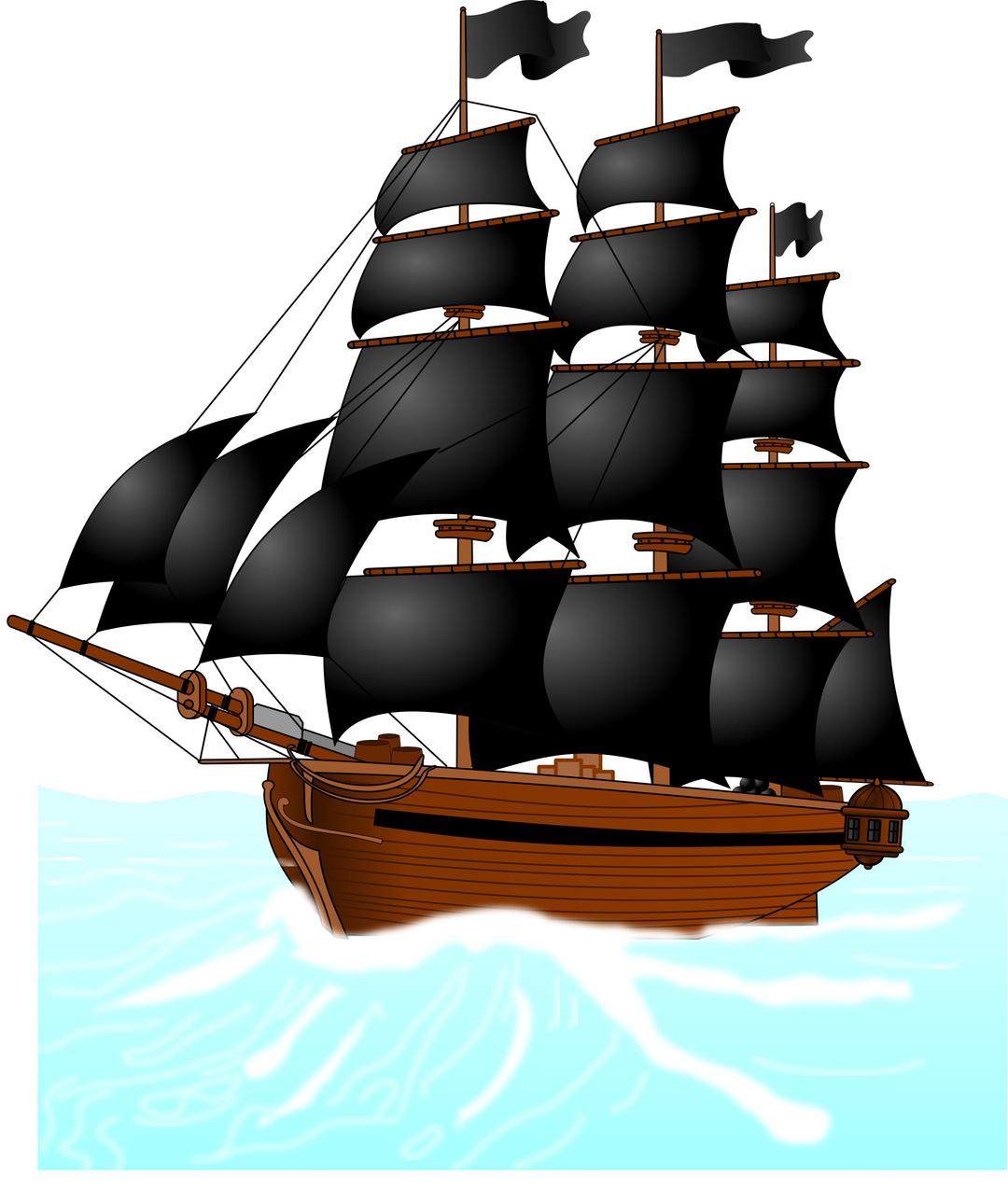 Pirate's Boat - Navire Pirate png transparent