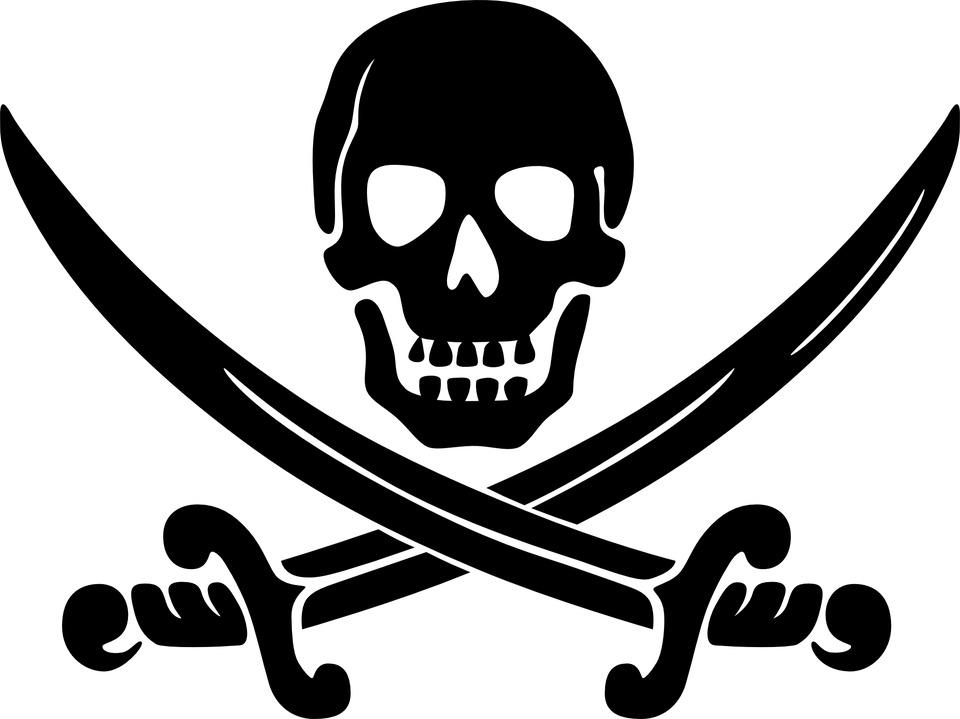 Pirates Swords Skull png transparent