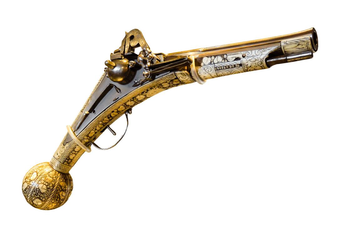 Pistol Ornate Wood and Tusk png transparent
