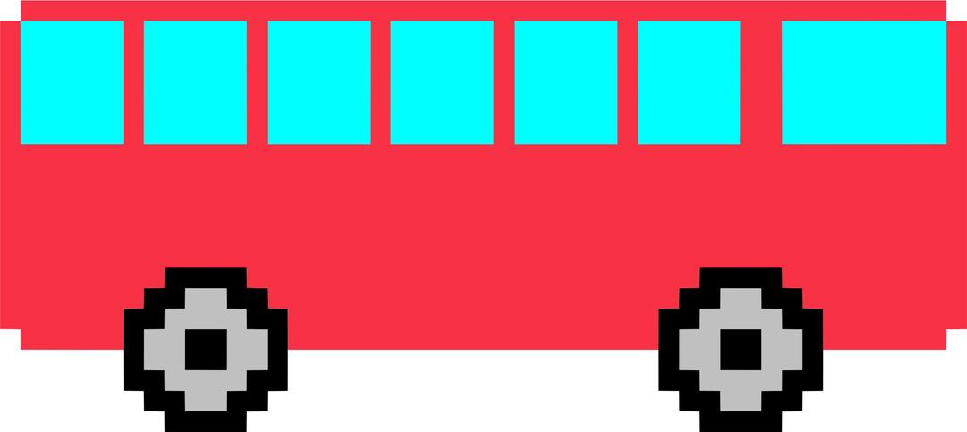 Pixel art bus png transparent