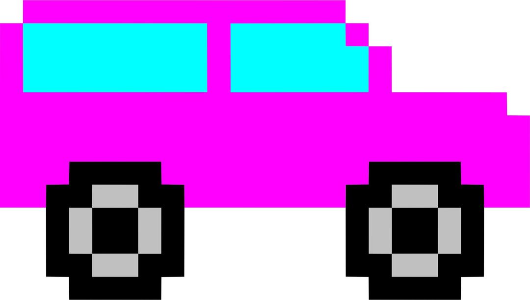 Pixel art car 3 png transparent