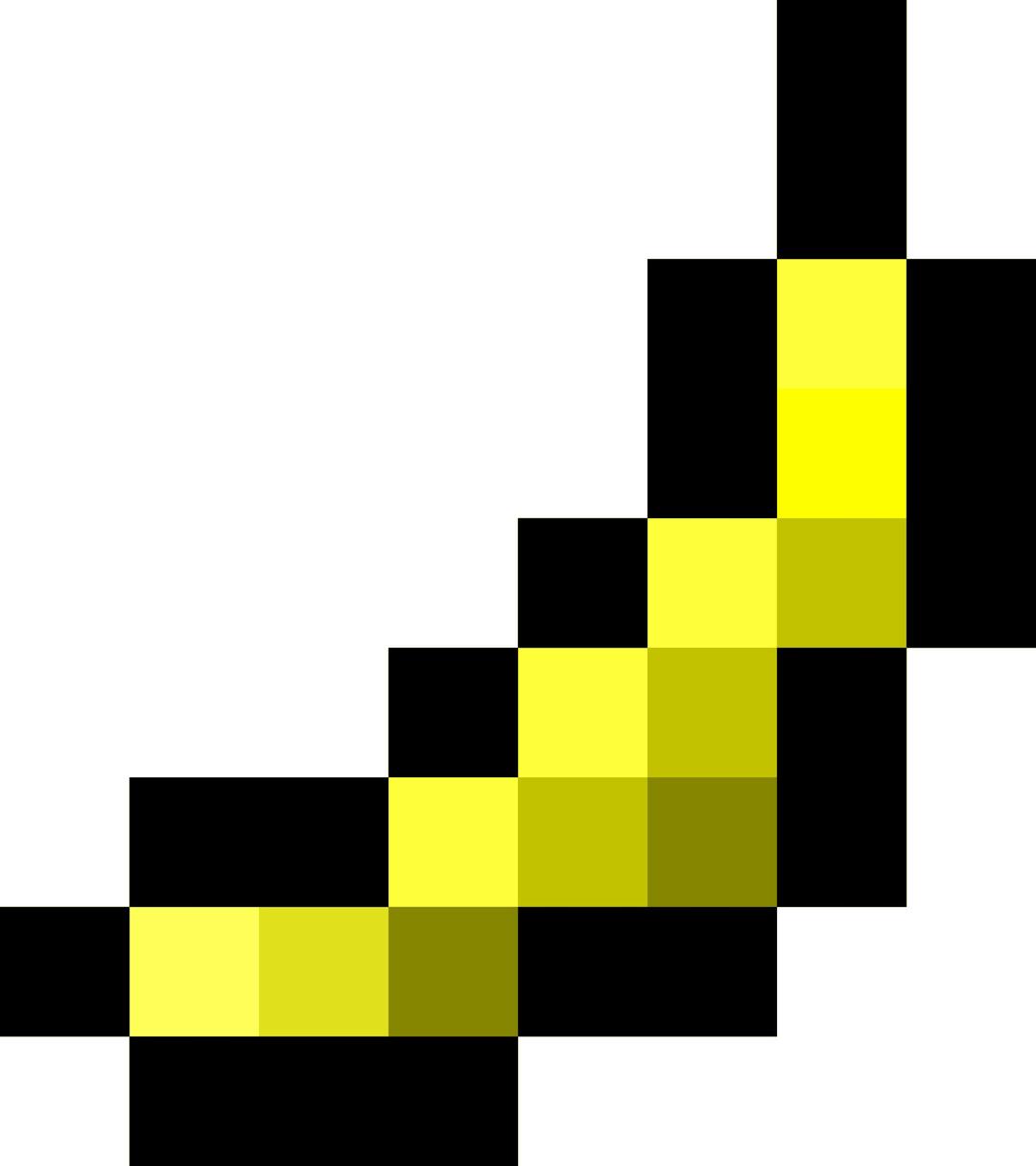 Pixel Banana  png transparent
