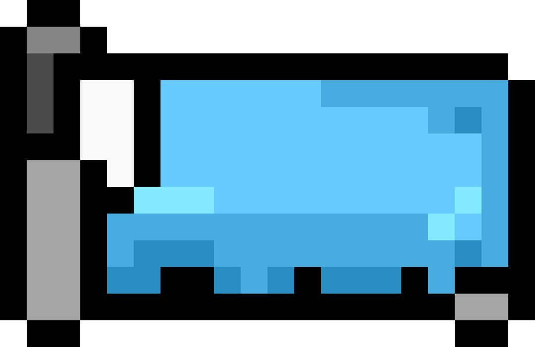 Pixel Bed Blue Side png transparent