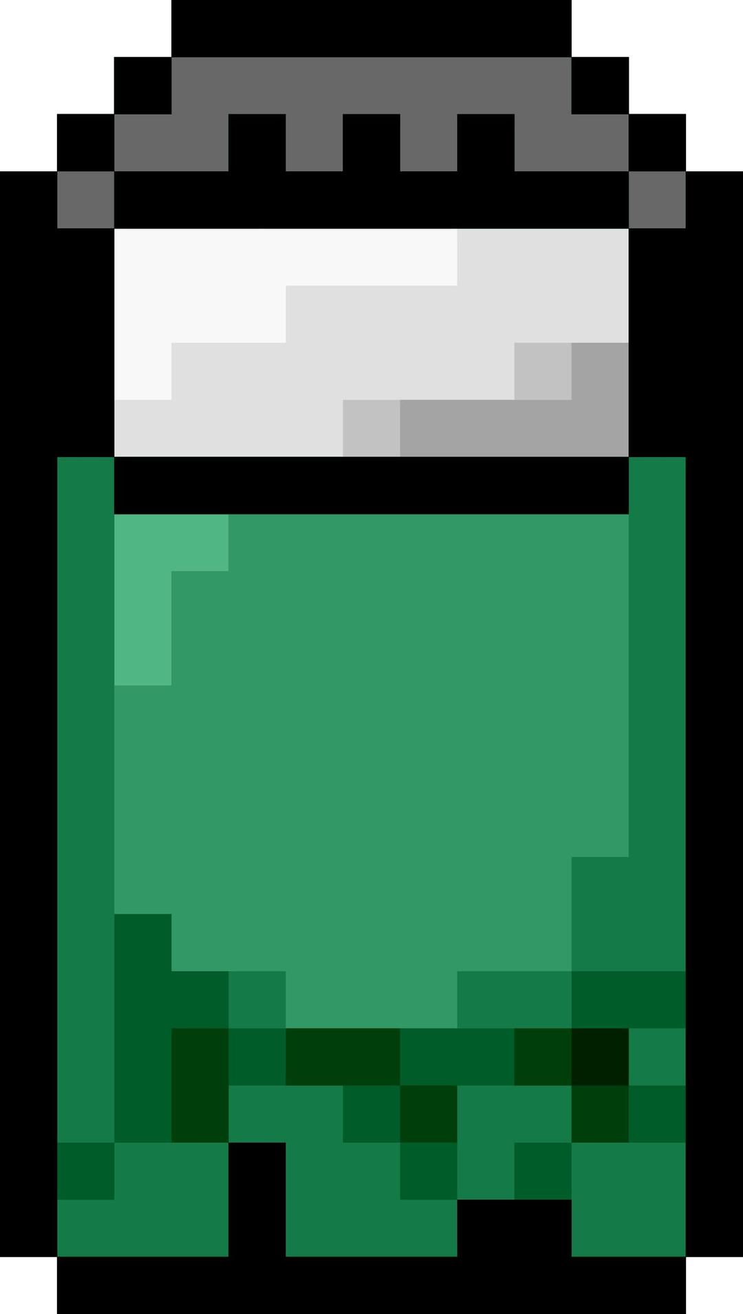Pixel Bed Green Front png transparent