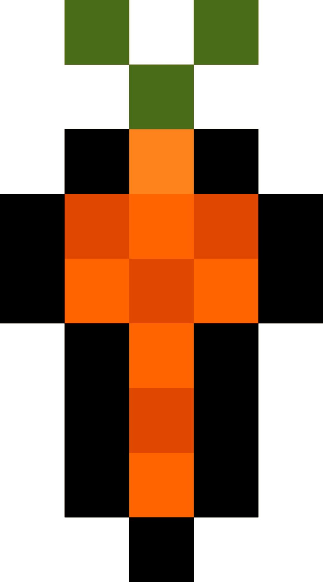 Pixel Carrot png transparent