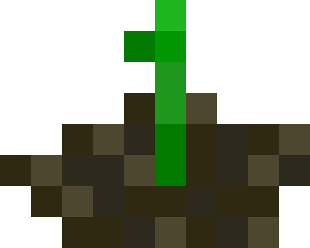 Pixel Growing Plant png transparent