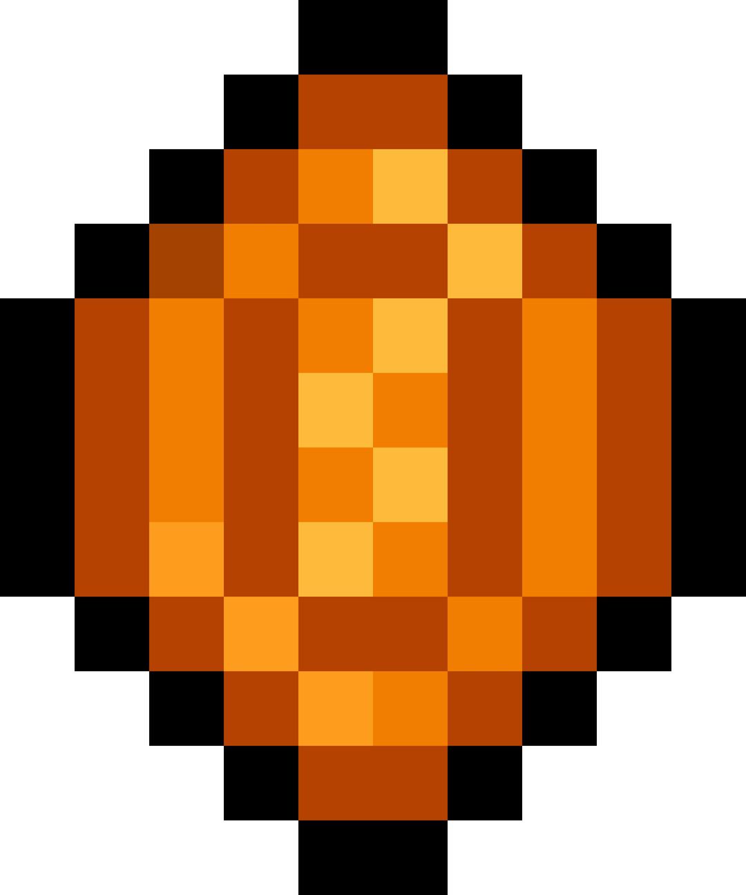 Pixel Orange Gem png transparent